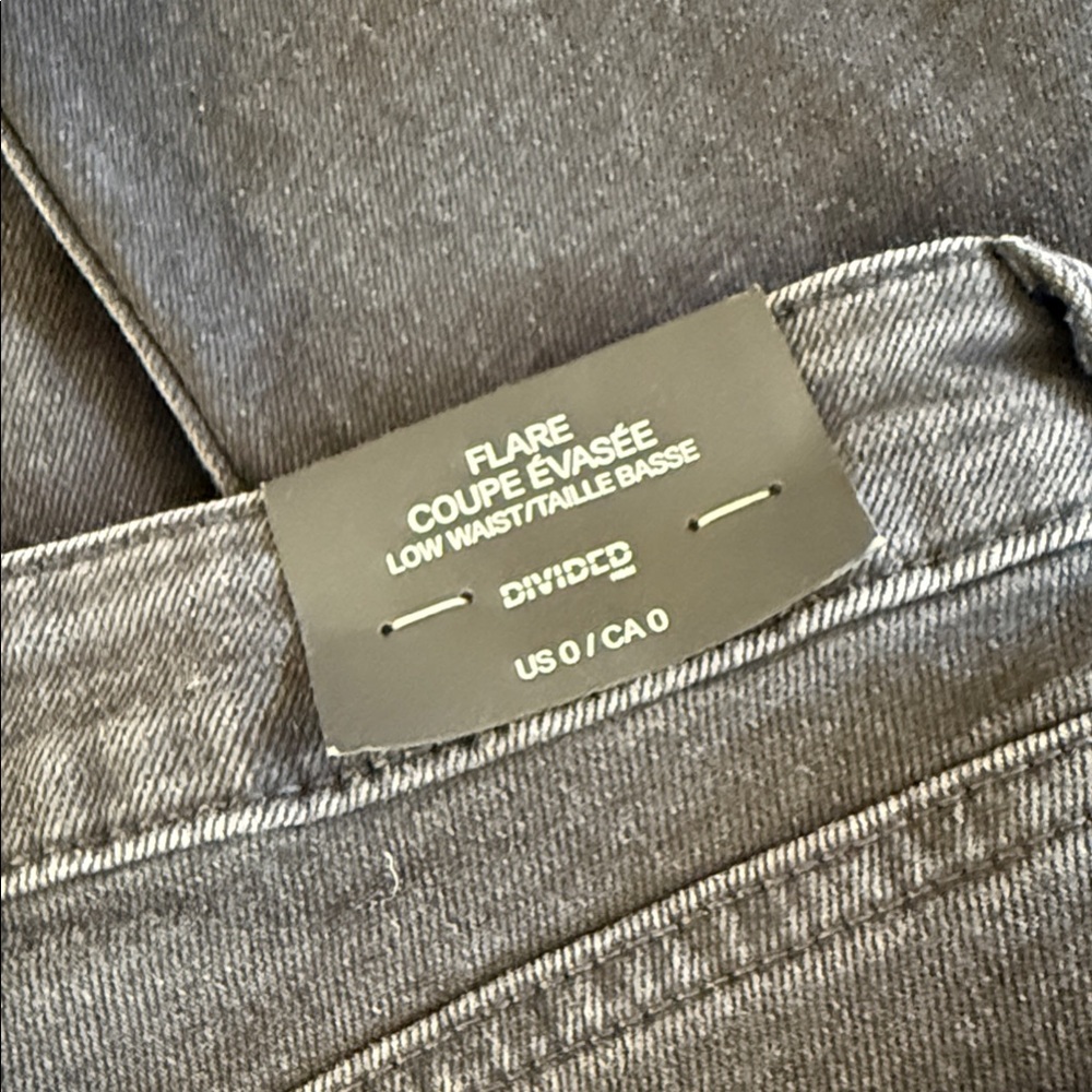 Divided Low Waist Flare Jeans in Charcoal